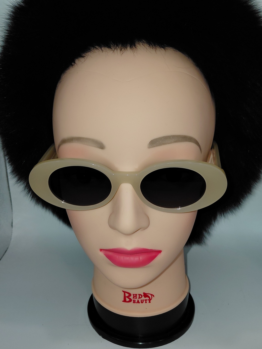 NIB Palm Angels Sand Brown GILROY Oval Sunglasses Peri051